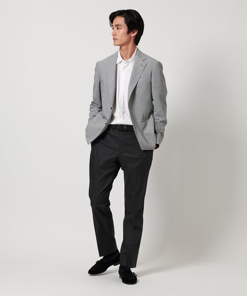 UNITED ARROWS(ユナイテッドアローズ)の「クールモーション シャークスキン スラックス COMFORT EASY-MODEL -吸水速乾・接触冷感・ストレッチ(ヨコのみ)-(スラックス・メンズ・グレー系/ブラック・44/46/48/50/54/52)」の8枚目の写真