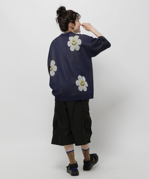 WIGGLE WIGGLE（ウィグルウィグル）の「【wiggle wiggle(ウィグルウィグル)】コラボ モチーフZIPシャツ（シャツ/ブラウス・レディース・アイボリー/グリーン/ネイビー・FREE）」の11枚目の写真