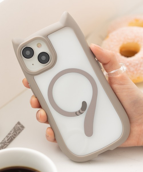 セール】iPhoneケース カバー ねこみみ＆しっぽデザイン 【13/14/15