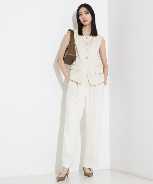 qualite(カリテ)の「【セットアップ対応】テンセルデニムノースリーブ/夏服/オフィスカジュアル(シャツ/ブラウス・レディース・ブルー/アイボリー・フリー)」の18枚目の写真