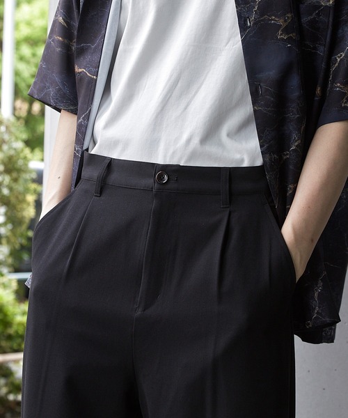 RATTLE TRAP（ラトルトラップ）の「TRストレッチタックワイドテーパードパンツ（スラックス・メンズ・ライトグレー/チャコールグレー/ブラック・S/LL/L/M）」の20枚目の写真