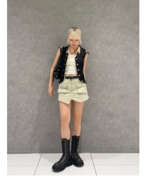 LAGUA GEM（ラグアジェム）の「FRINGE COMPACT デニムベスト（ベスト・レディース・ブラック/ブルー・SMALL/MEDIUM）」の22枚目の写真