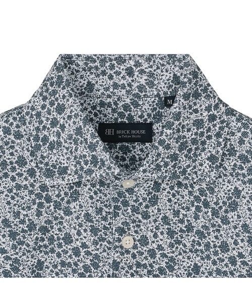TOKYO SHIRTS（トウキョウシャツ）の「ビズポロ 小花柄プリント 半袖ポロシャツ（ポロシャツ・メンズ・ライトグレー/ネイビー/ダークネイビー・M/LL/L/XL）」の10枚目の写真