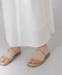 NANO universe | ラインストーン細ストラップサンダル(サンダル)