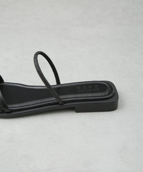 NANO universe（ナノユニバース）の「ラインストーン細ストラップサンダル（サンダル・レディース・ブラック/ゴールド/シルバー・38/37/36）」の10枚目の写真