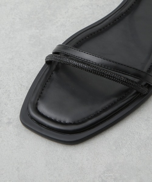 NANO universe（ナノユニバース）の「ラインストーン細ストラップサンダル（サンダル・レディース・ブラック/ゴールド/シルバー・38/37/36）」の13枚目の写真