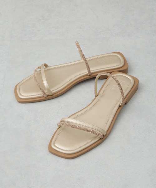 【ALDO】上品★クリア・ラインストーン★ストラッピー・サンダル ラインストーンクリアサンダル 【ss-14】 | Liu-＆25°C