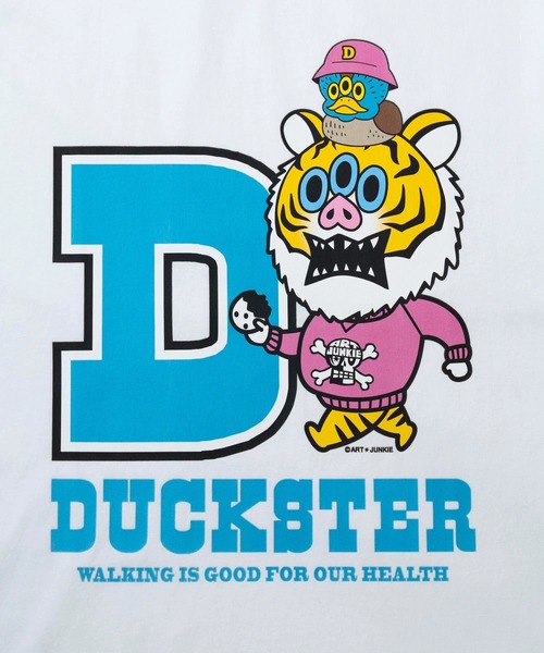 go slow caravan(ゴースローキャラバン)の「Duckster/ダックスター DS×ART JUNKIE コラボS/STEE《BUTIGER》(Tシャツ/カットソー・メンズ・ホワイト/ブラック/セージグリーン・LARGE/MEDIUM/X-LARGE)」の17枚目の写真
