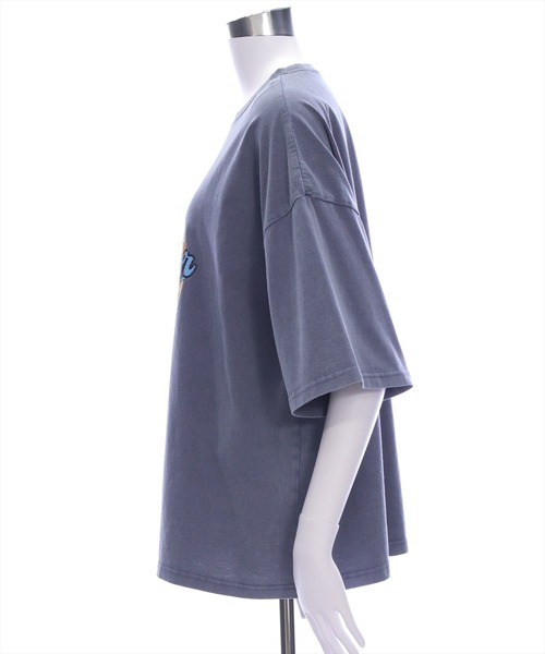 clear（クリア）の「オーバーサイズケミカル加工レトロプリントTシャツ [着回し力抜群 大人カジュアル]≪2025SS新作≫（Tシャツ/カットソー・レディース・ネイビー/チャコールグレー・F）」の10枚目の写真