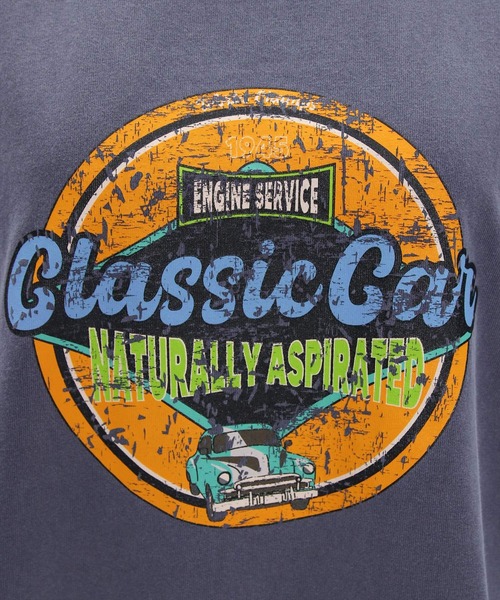 clear（クリア）の「オーバーサイズケミカル加工レトロプリントTシャツ [着回し力抜群 大人カジュアル]≪2025SS新作≫（Tシャツ/カットソー・レディース・ネイビー/チャコールグレー・F）」の5枚目の写真