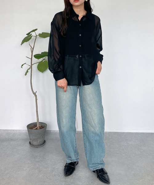 アミシャツ2枚SET✯✯✯ セール】○シアーシャツとタンクトップ 2点セットアイテム