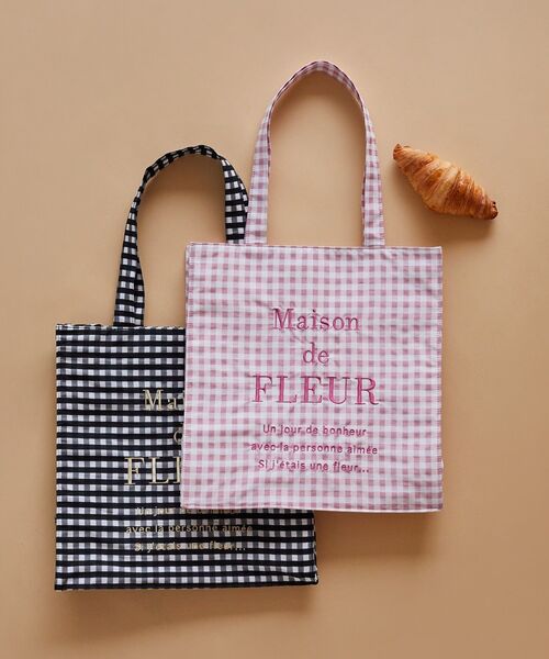 everyone トートバッグ バーガンディ　abcd fleurs 限定 SESAME STREET スクエアトートバッグ/Maison de FLEUR（メゾン