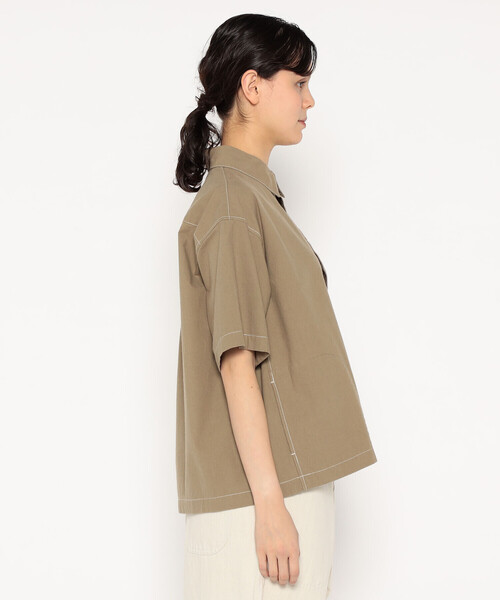DANTON(ダントン)の「WOMEN'S HORSE CLOTH WORK SHIRT(シャツ/ブラウス・レディース・ダークネイビー/グリーン/グレイッシュベージュ/ブルー・38/36)」の12枚目の写真