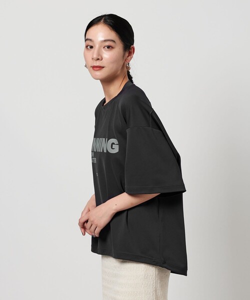 Americana ドローコードワイドクロップドTシャツ Americana 裾ドローコード ワイドクロップド Tシャツ , Black