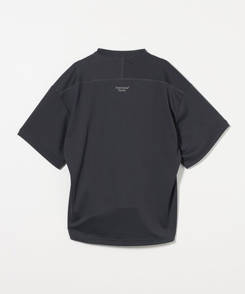 Americana ドローコードワイドクロップドTシャツ Americana 裾ドローコード ワイドクロップド Tシャツ , Black