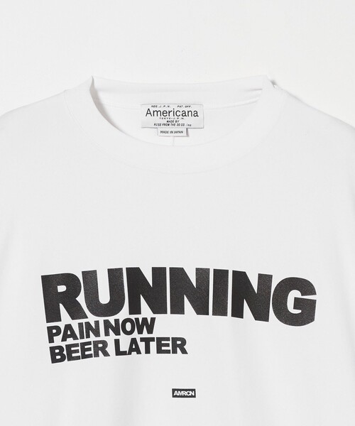 Americana ドローコードワイドクロップドTシャツ Americana 裾ドローコード ワイドクロップド Tシャツ , Black