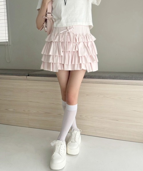 ナイスクラップ セットアップ アイボリー continuer de NICE CLAUP/セットアップスカート｜NICE CLAUP