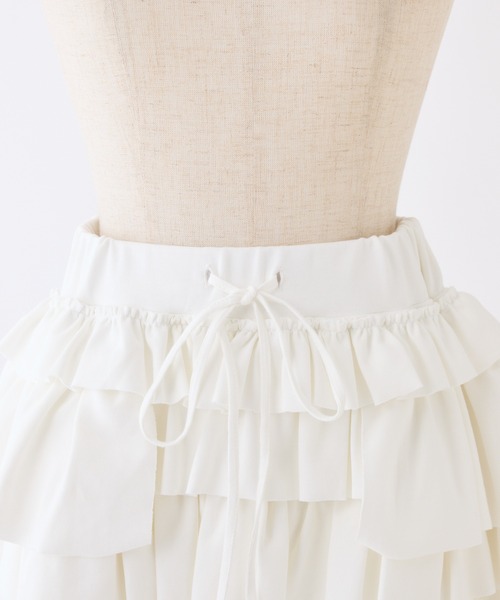 one after another NICE CLAUP（ワンアフターアナザーナイスクラップ）の「セットアップで着れる/カットフリルショートパンツ（その他パンツ・レディース・オフホワイト/ピンク/チャコールグレー/杢グレー・FREE）」の8枚目の写真