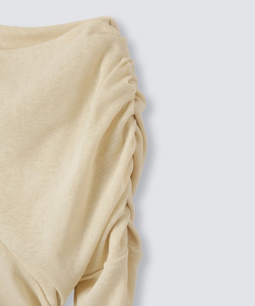 tシャツ アシンメトリー ドレープ プルオーバー KINO THE KEI レディース KINO THE KEI tシャツ アシンメトリー ドレープ プルオーバー