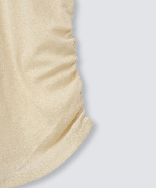 KINO THE KEI(キノザケイ)の「アシンメトリー ドレープ プルオーバー KINO THE KEI(Tシャツ/カットソー・レディース・ホワイト/ブラック/セージグリーン/ライトイエロー・フリー)」の12枚目の写真