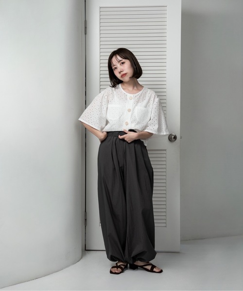 lawgy（ラウジー）の「multiway set pants / マルチウェイセットパンツ（その他パンツ・レディース・チャコール/カーキ・FREE）」の5枚目の写真