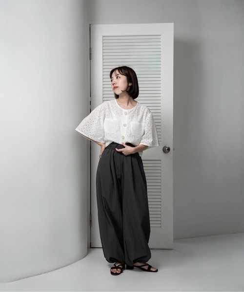 lawgy（ラウジー）の「multiway set pants / マルチウェイセットパンツ（その他パンツ・レディース・チャコール/カーキ・FREE）」の7枚目の写真