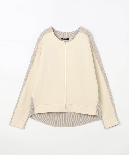 Grand PARK（グランドパーク）の「ドッキングジップカーディガン（カーディガン/ボレロ・レディース・杢グレー/チャコールグレー/モカ/アイボリー・FREE）」の4枚目の写真