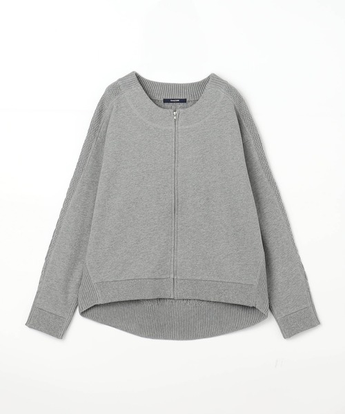 Grand PARK（グランドパーク）の「ドッキングジップカーディガン（カーディガン/ボレロ・レディース・杢グレー/チャコールグレー/モカ/アイボリー・FREE）」の3枚目の写真