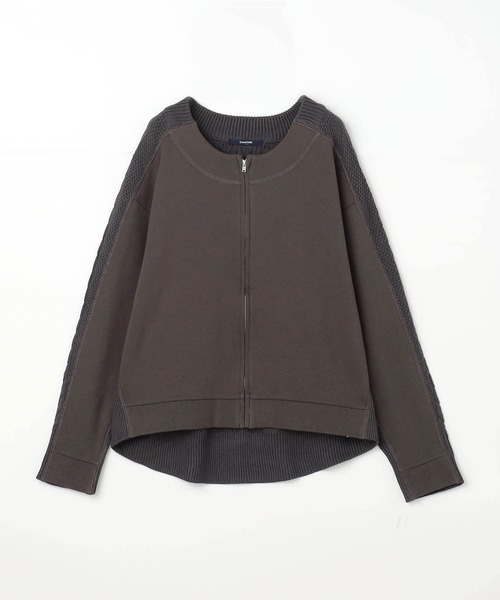 Grand PARK（グランドパーク）の「ドッキングジップカーディガン（カーディガン/ボレロ・レディース・杢グレー/チャコールグレー/モカ/アイボリー・FREE）」の2枚目の写真