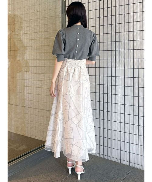 MERCURYDUO(マーキュリーデュオ)の「ジオメトリックオパールフレアスカート(スカート・レディース・ブラウン/オフホワイト・SMALL/MEDIUM)」の13枚目の写真