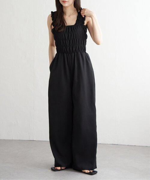 VENCEEXCHANGE（ヴァンスエクスチェンジ）の「ヘザーツイルシャーリングサロペット（つなぎ/オールインワン・レディース・ブラウン/アイボリー/ベージュ/ブラック/チャコール・FREE）」の3枚目の写真