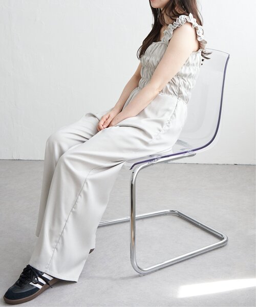 VENCEEXCHANGE（ヴァンスエクスチェンジ）の「ヘザーツイルシャーリングサロペット（つなぎ/オールインワン・レディース・ブラウン/アイボリー/ベージュ/ブラック/チャコール・FREE）」の8枚目の写真