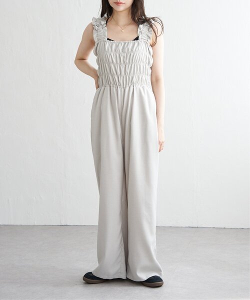 VENCEEXCHANGE（ヴァンスエクスチェンジ）の「ヘザーツイルシャーリングサロペット（つなぎ/オールインワン・レディース・ブラウン/アイボリー/ベージュ/ブラック/チャコール・FREE）」の9枚目の写真