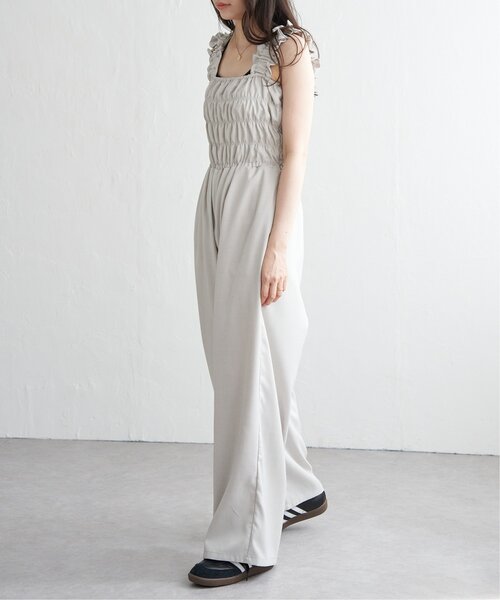 VENCEEXCHANGE（ヴァンスエクスチェンジ）の「ヘザーツイルシャーリングサロペット（つなぎ/オールインワン・レディース・ブラウン/アイボリー/ベージュ/ブラック/チャコール・FREE）」の11枚目の写真