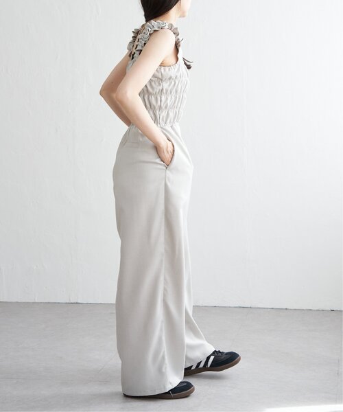 VENCEEXCHANGE（ヴァンスエクスチェンジ）の「ヘザーツイルシャーリングサロペット（つなぎ/オールインワン・レディース・ブラウン/アイボリー/ベージュ/ブラック/チャコール・FREE）」の12枚目の写真