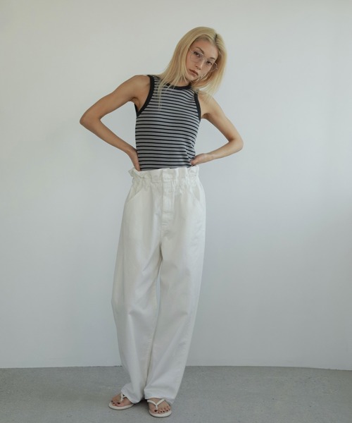 anuke トップス　完売 セール】Border Rib Tank（タンクトップ）｜anuke（アンヌーク