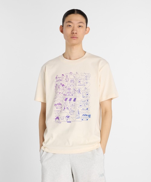 NEW BALANCE(ニューバランス)の「Athletics カルチャーミューラルショートスリーブTシャツ(Tシャツ/カットソー・メンズ・ナチュラル・XX-LARGE/X-LARGE/LARGE/MEDIUM/SMALL)」の1枚目の写真