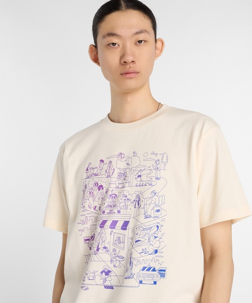 NEW BALANCE(ニューバランス)の「Athletics カルチャーミューラルショートスリーブTシャツ(Tシャツ/カットソー・メンズ・ナチュラル・XX-LARGE/X-LARGE/LARGE/MEDIUM/SMALL)」の4枚目の写真