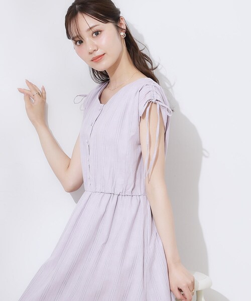 couture brooch（クチュールブローチ）の「【大人可愛い】カラミチェック サマードレス（ワンピース・レディース・オリーブ/パープル/ブラウン系その他・36/38/42）」の15枚目の写真