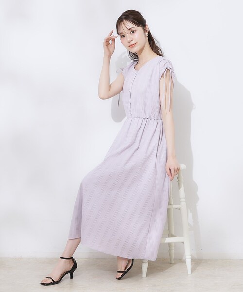 couture brooch（クチュールブローチ）の「【大人可愛い】カラミチェック サマードレス（ワンピース・レディース・オリーブ/パープル/ブラウン系その他・36/38/42）」の16枚目の写真