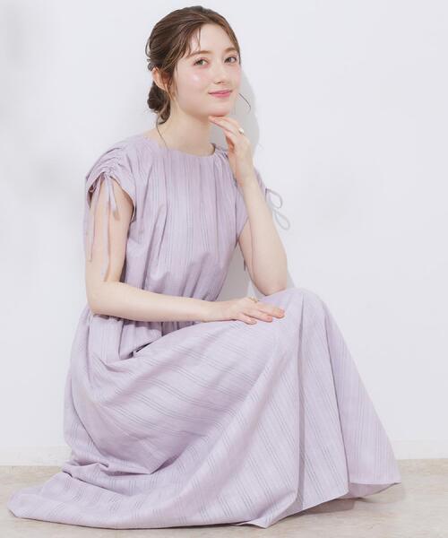 couture brooch（クチュールブローチ）の「【大人可愛い】カラミチェック サマードレス（ワンピース・レディース・オリーブ/パープル/ブラウン系その他・36/38/42）」の17枚目の写真