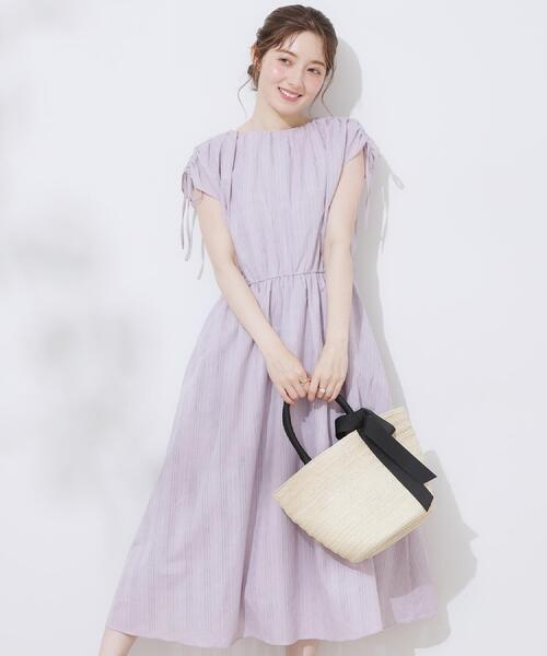 couture brooch（クチュールブローチ）の「【大人可愛い】カラミチェック サマードレス（ワンピース・レディース・オリーブ/パープル/ブラウン系その他・36/38/42）」の18枚目の写真