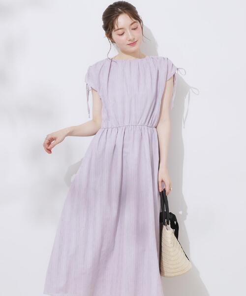 couture brooch（クチュールブローチ）の「【大人可愛い】カラミチェック サマードレス（ワンピース・レディース・オリーブ/パープル/ブラウン系その他・36/38/42）」の19枚目の写真