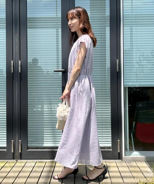 couture brooch（クチュールブローチ）の「【大人可愛い】カラミチェック サマードレス（ワンピース・レディース・オリーブ/パープル/ブラウン系その他・36/38/42）」の22枚目の写真