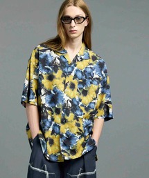 《UNISEX》【LIMITED EDITION】ORIGINAL GRAPHIC Prime-Over Open Collar Short Sleeve Shirt/オリジナルグラフィックプライムオーバーオープンカラーショートスリーブシャツ【MAISON SPECIAL/メゾンスペシャル】