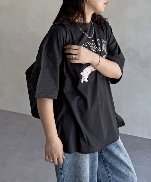 Sanpchiさま専用 セール】うさぎサガラ刺繍ビッグT（Tシャツ/カットソー）｜CPCM