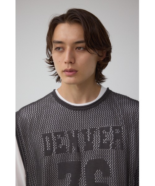 AZUL by moussy(アズールバイマウジー)の「ナンバリングベストセットニット(Tシャツ/カットソー・メンズ・ブラック/グレー・MEDIUM/LARGE)」の13枚目の写真