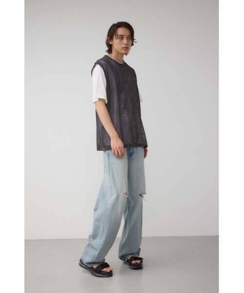 AZUL by moussy(アズールバイマウジー)の「ナンバリングベストセットニット(Tシャツ/カットソー・メンズ・ブラック/グレー・MEDIUM/LARGE)」の15枚目の写真