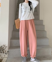 レディースのスウェットパンツ（ピンク/桃色系）ファッション