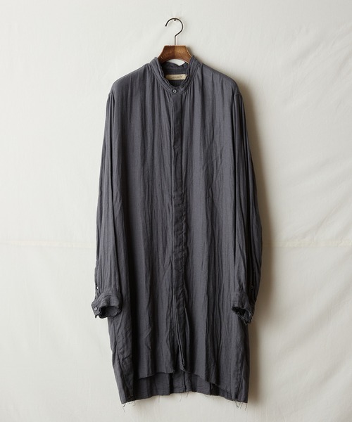 suzuki takayuki(スズキタカユキ)の「frayed coat shirt(シャツ/ブラウス・メンズ・ブラック/ホワイト/グレー・00/01/02)」の3枚目の写真